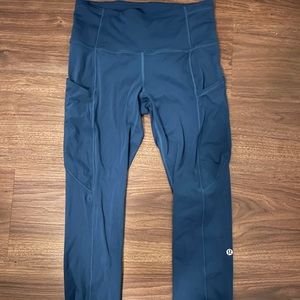 Lululemon blue fast and free leggings
